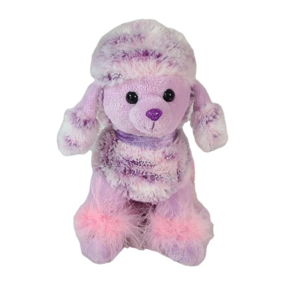 People Pals Other - Poodle Dog Plush Stuffed Animal Purple Soft Fluffy Aurora People Pals - Small
